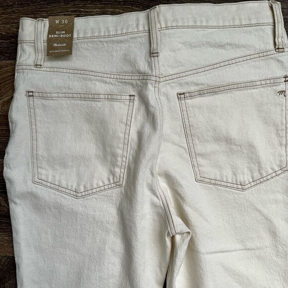 NWT Madewell Slim Demi-Boot Jeans in Cloud Lining sz 30 - Picture 14 of 14